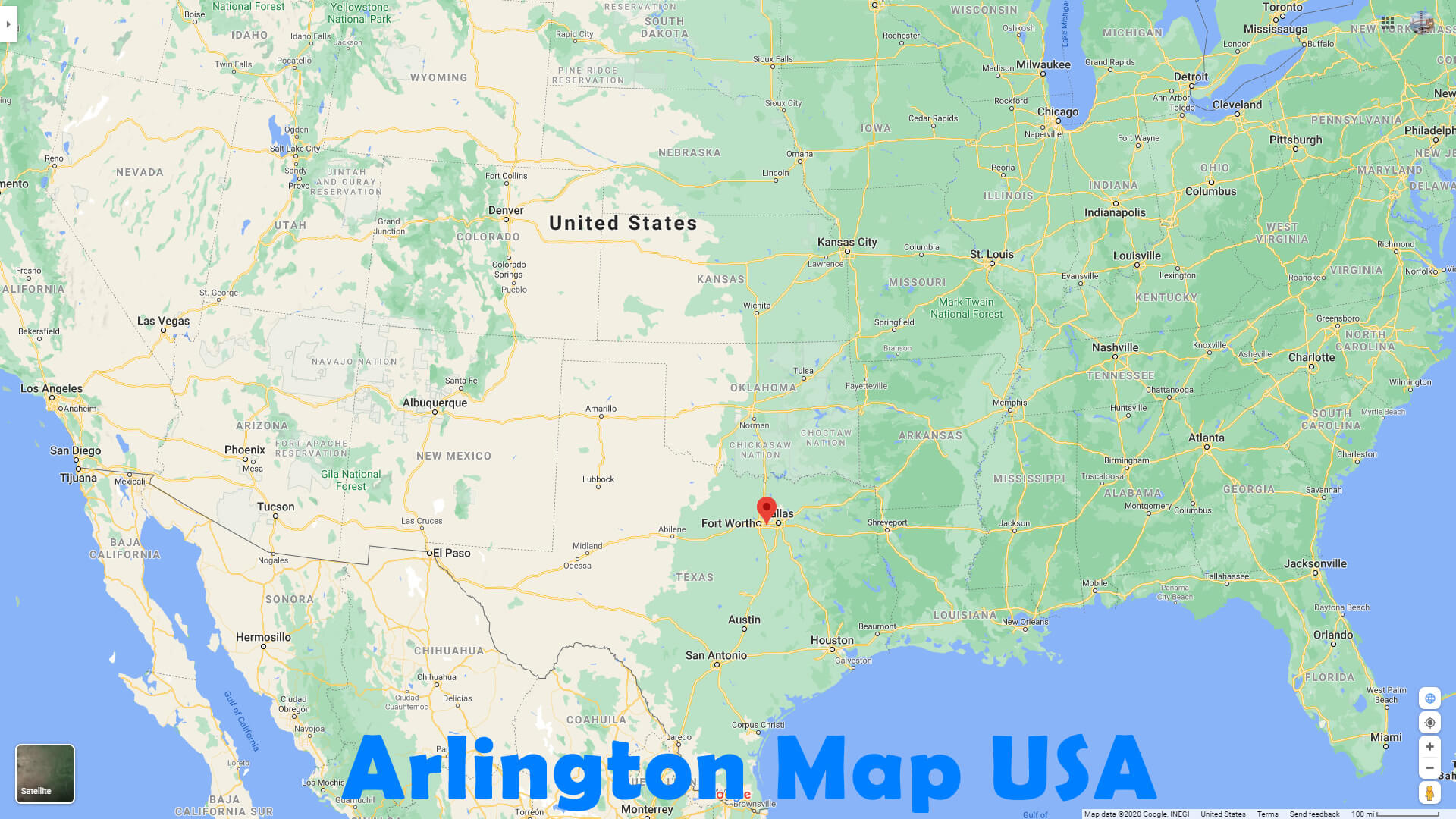 Arlington Map Texas   USA